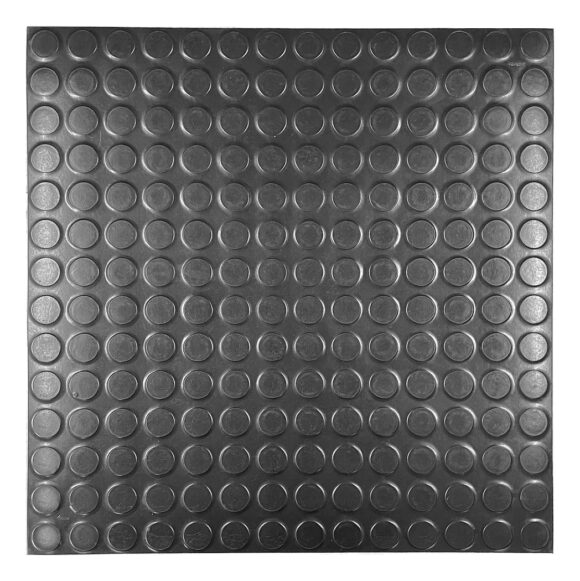 Piso Goma Baldosa Indelval Clasic Negro Saldo 50x50 1m2 3mm - Image 2