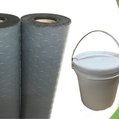 Combo Piso Bloque Moneda Gris Simil Goma 15m2 + Adhesivo!