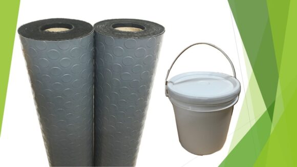 Combo Piso Bloque Moneda Gris Simil Goma 15m2 + Adhesivo!