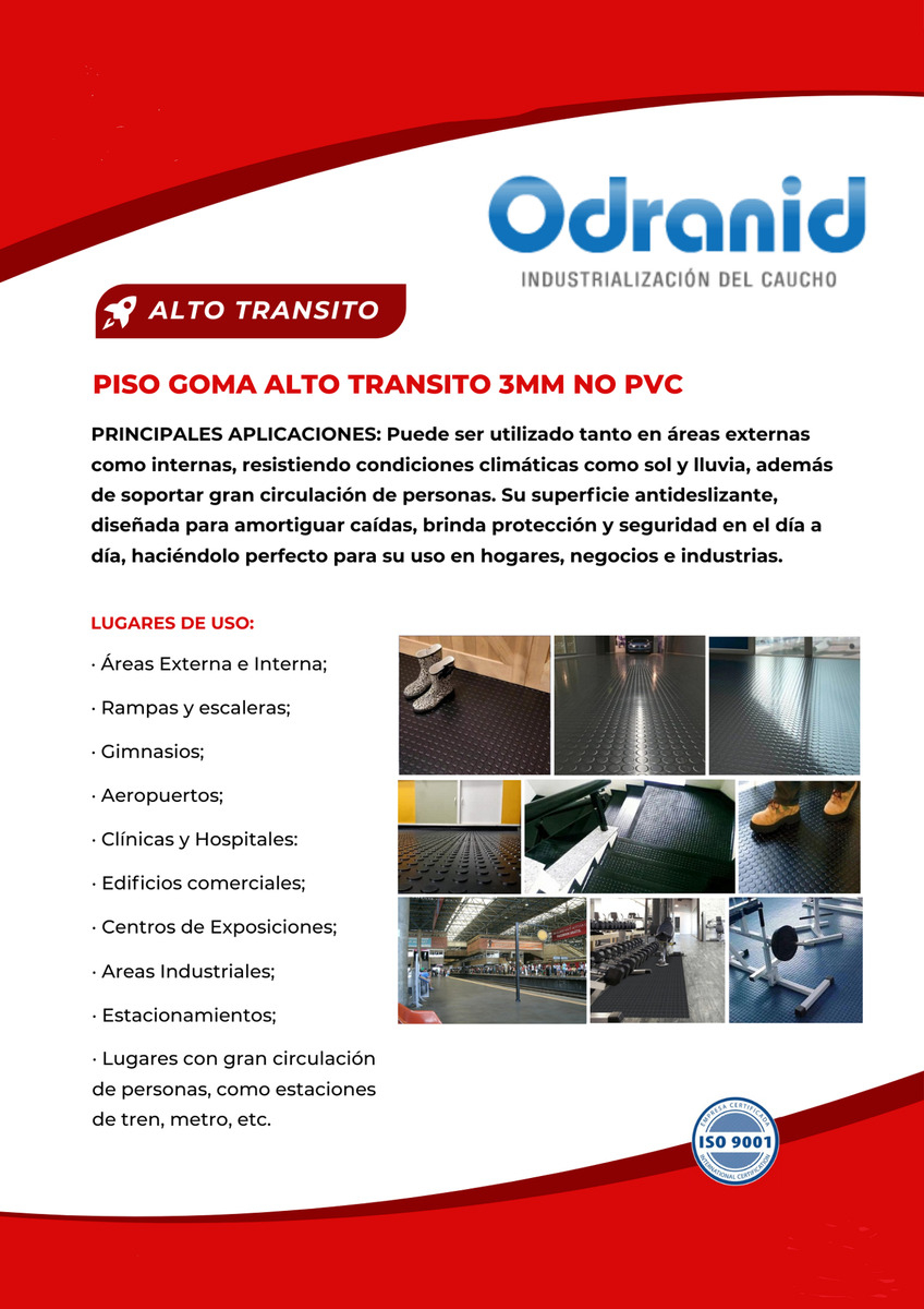 Pisos De Goma Odranid Negro Liso 3mm - Image 3