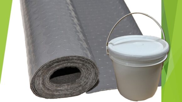 Combo Piso Moneda Gris Simil Goma 7.5m2 + Adhesivo!!