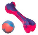 Pelota Y Hueso De Caucho Goma Combo Juguete Perro N 2