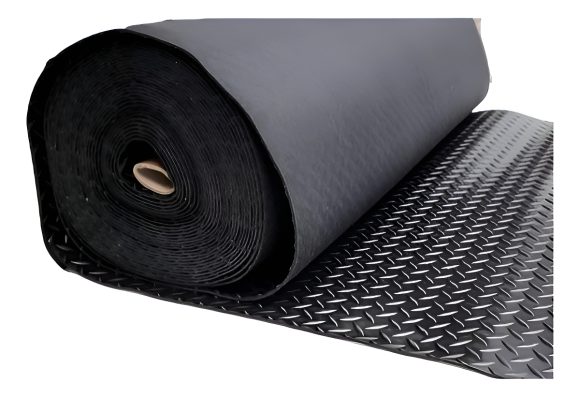 Piso De Goma/pvc Semilla Negro 3mm X 1mt X 3mt Alto Transito