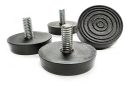 Pata De Goma Con Tornillo 3/8 (pack X 12 Unidades)