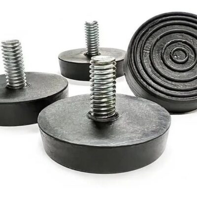 Pata De Goma Con Tornillo 3/8 (pack X 12 Unidades)