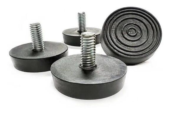 Pata De Goma Con Tornillo 3/8 (pack X 4 Unidades)