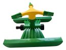 Aspersor 3 Picos Giratorio Con Base Riego Jardin Sapito