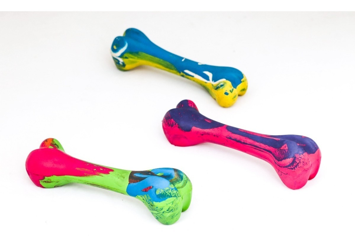 Juguete Para Perros De Goma Hueso Grande Caucho Natural - Image 2