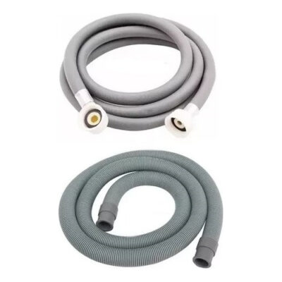 Manguera Flexible Carga De Lavarropas 4 Mts + Descarga 4mts