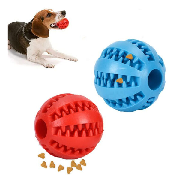 Juguete Mordillo Perros Pelota Porta Alimento Premium 6cm - Image 2