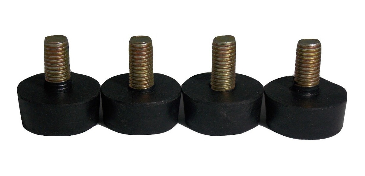 Pata De Goma Tornillo Metrico 10mm (200 Unidades)