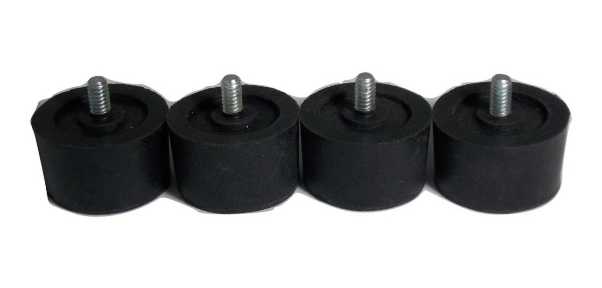 Pata Tope De Goma Con Tornillo 1/4