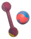 Pelota Y Pesa Caucho Goma Combo Juguete Perro N 4