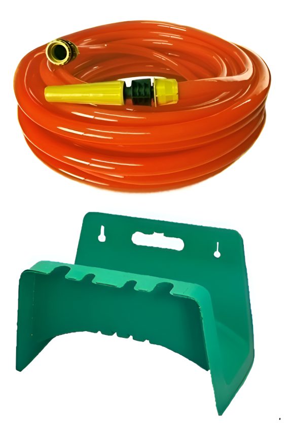 Manguera De Riego 1/2 X 10mts + Soporte Porta Manguera