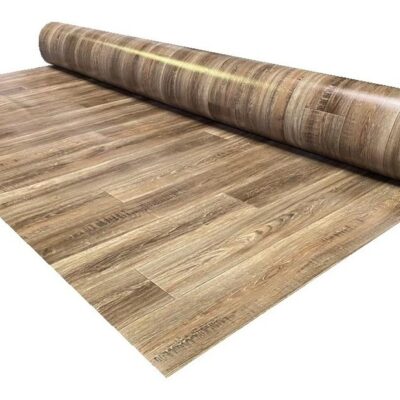 Piso Vinílico Símil Goma Madera Rollo X 10m2 Espesor 1.2