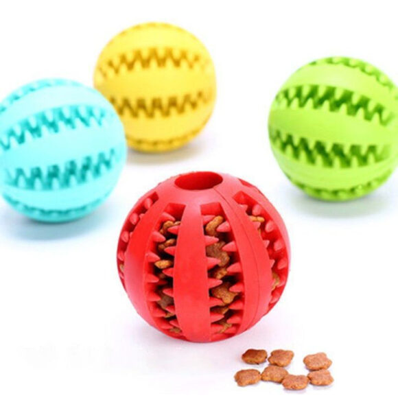 Juguete Mordillo Perros Pelota Porta Alimento Premium 6cm - Image 4