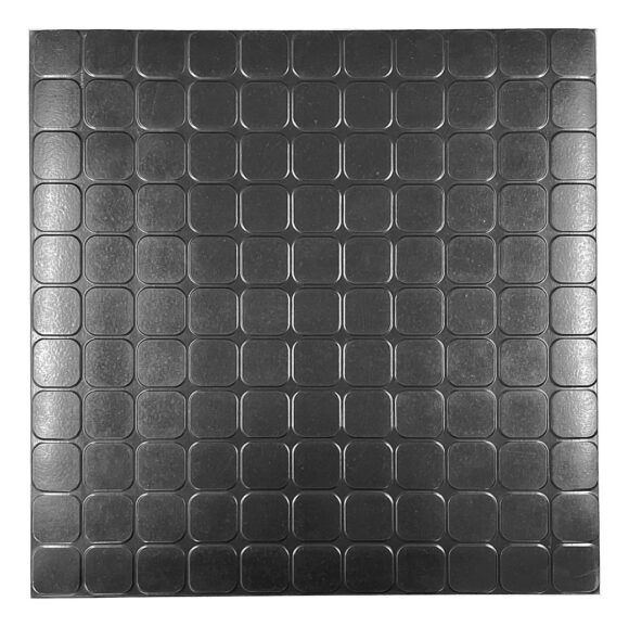 Piso Goma Baldosa Indelval Cerama Negra Saldo 50x50 1m2 3mm - Image 2
