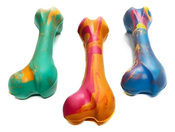 Hueso De Goma Grande Caucho Natural Pack X3 Unidades