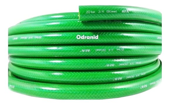Manguera De Riego Trenzada 3/4 Presión Premium X 25 Mts Color Verde
