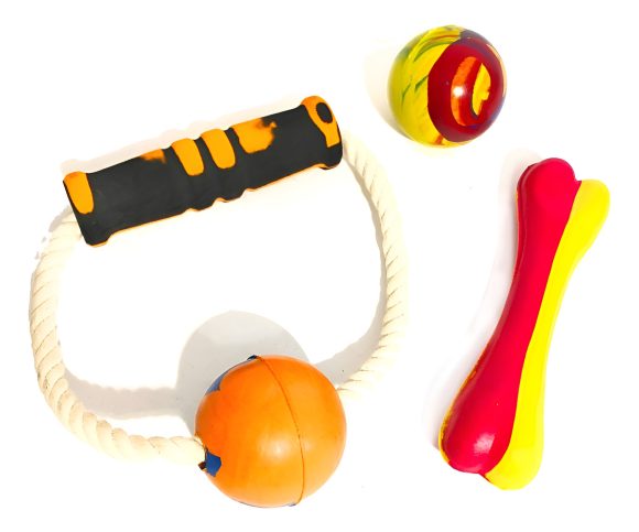 Pelota De Goma Caucho Combo Para Perros Medianos 190732