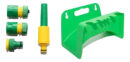 Lanza Pistola Riego Kit + Acc. Acople Rapido + Portamanguera