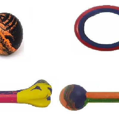 Kit Combo Juguetes De Goma Perros Medianos Mascotas 2