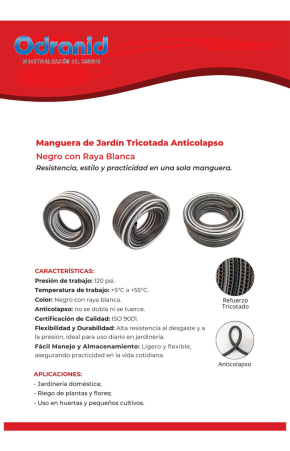 Manguera Riego 1/2 X 15m Anticolapsable Trenzada + Portamang - Image 7