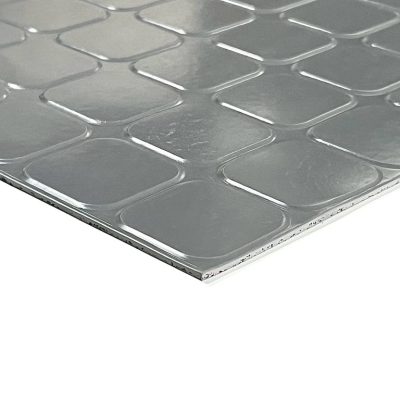 Piso Goma Baldosa Indelval Cerama Gris Saldo 50x50 X1u (3mm)