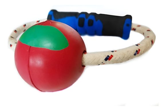 Juguete Para Perro De Goma Tirador Con Pelota Caucho Natural