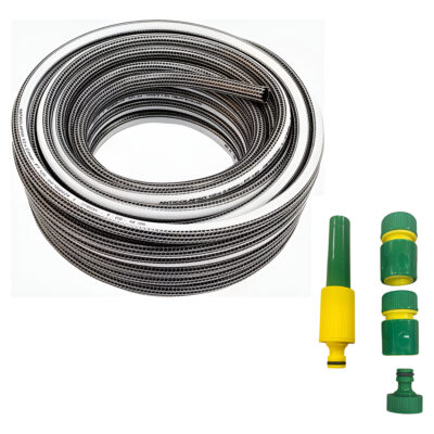 Manguera Riego 1/2 X 25mts Anticolapso Trenzada + Accesorios