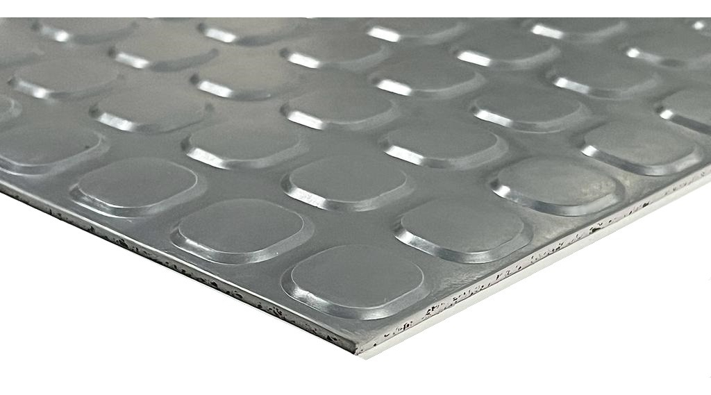 Piso Goma Baldosa Indelval Deco Gris Saldo 50x50 1m2 (4mm)