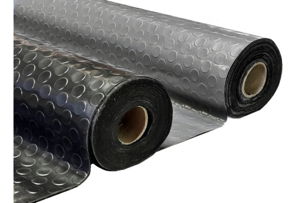 Piso Moneda Negro Simil Goma 15m2 Espesor 1,2mm. Pvc