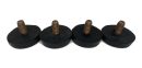 Pata Con Tornillo Goma Metrico 10mm
