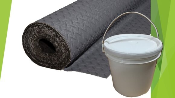 Combo Piso Semilla Gris Simil Goma 15m2 + Adhesivo!!