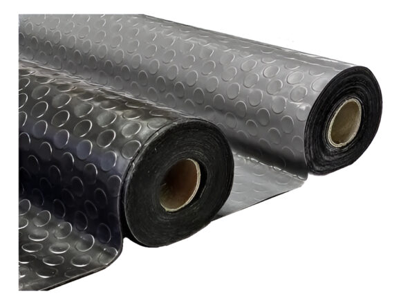 Piso Moneda Simil Goma Rollo 5m X 1.50m Negro Pvc 7.5m2 - Image 6