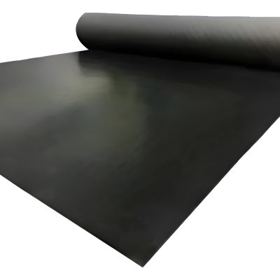 Piso De Goma Liso Negro Gimnasios 2mm X Rollo Entero (20m2)