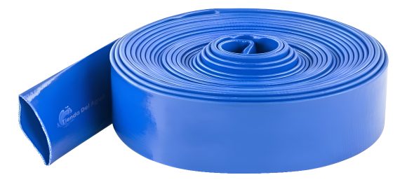 Manguera Manga Plana Reforzada Azul C/tela 2 PuLG 51mm 10mts