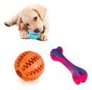 Pelota + Hueso De Caucho Antiestres Para Perro Med/grandes