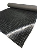 Piso De Goma Moneda Negro 2.5mm Esp, Ancho 1.40mt (no Pvc)