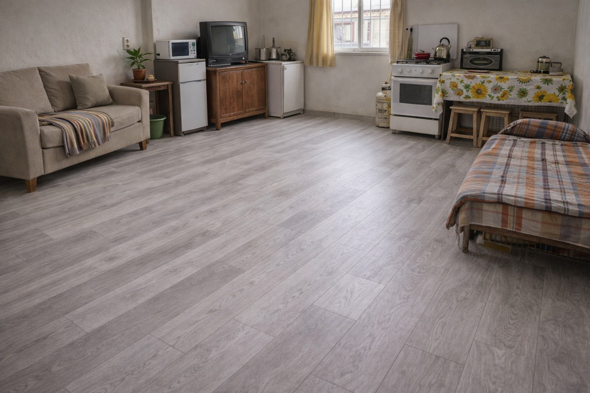 Piso Vinílico Simil Goma Madera Rollo X 10m2 Espesor 1.2mm - Image 4