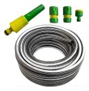 Manguera Riego 1/2 X 25mts Anticolapso Trenzada + Accesorios