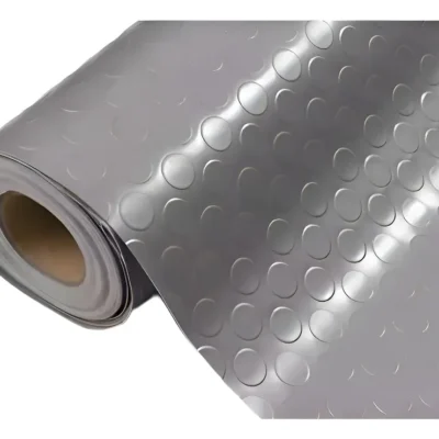 Piso De Goma/pvc Moneda 3mm Gris 1mt X 5mt Alto Transito Gris Moneda