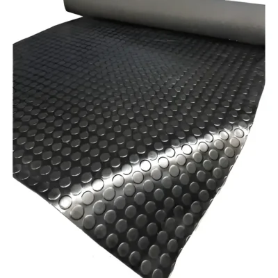 Piso De Goma Moneda 1.40 Ancho  (no Pvc) X Metro Lineal Negro