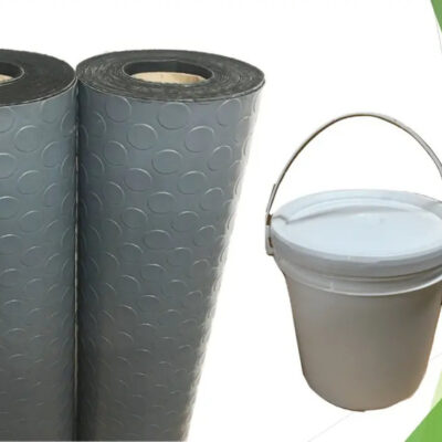 Combo Piso Bloque Moneda  Gris  Simil Goma 15m2 + Adhesivo!