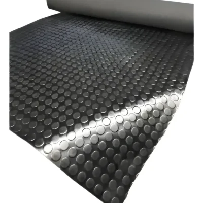 Piso De Goma/pvc Moneda 3mm Rollo Entero 1,20x15mts Gimnasio Negro Moneda