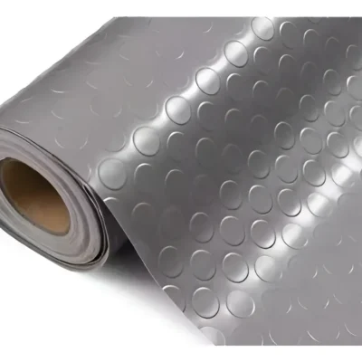 Piso De Goma/pvc Moneda 3mm Gris 1,20x5mts Oficinas Gimnasio Gris Moneda