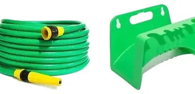 Manguera De Riego Trenzada Reforzada 20 Mts + Portamanguera