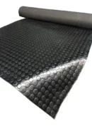 Piso De Goma Moneda Negro Ancho 1 Metro 2.5 Mm Espes No Pvc