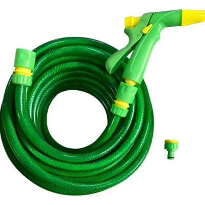 Manguera De Riego 3/4 Trenzada Reforzada X 25mts + Accesorio Verde