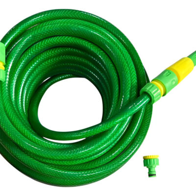 Manguera De Riego 1/2 Trenzada Reforzada X 25mts + Accesorio Celeste